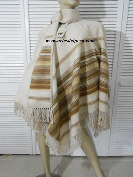 poncho de alpaca de mujer