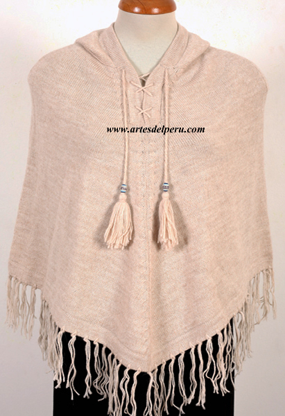 poncho de alpaca de dama