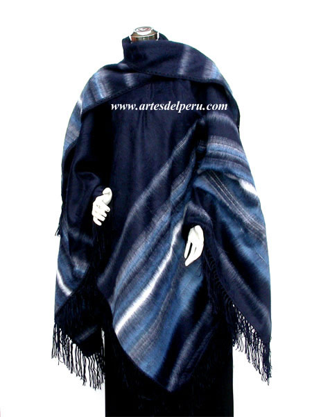 poncho bufanda de lana de alpaca